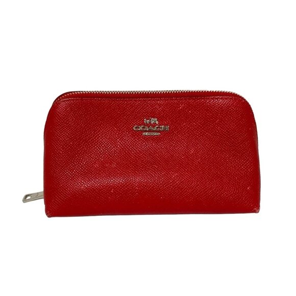 COACH - 53067 Red Leather Pouch - Picture 1 of 9